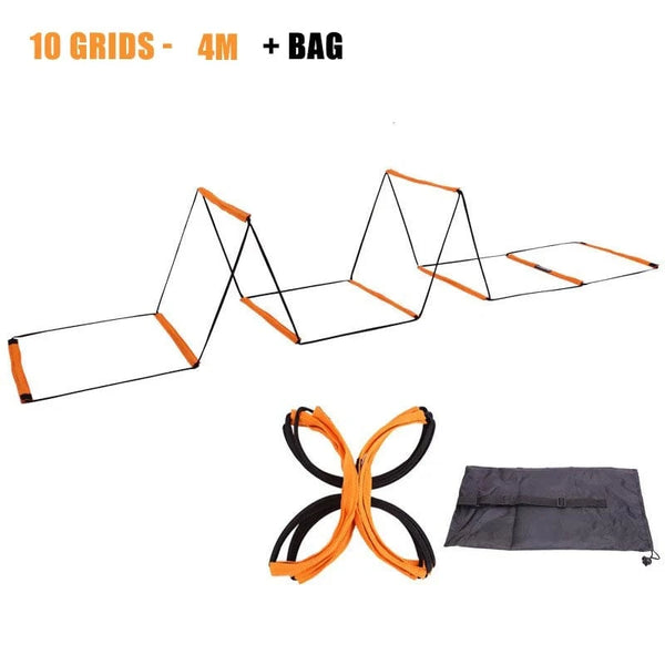 SearchFindOrder Orange-10 Dual-Purpose Soccer Training Jump Ladder