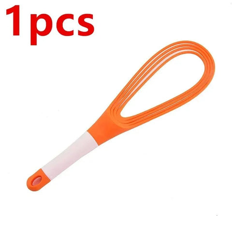 SearchFindOrder orange-1pcs Flexible Silicone Twist and Fold Whisk