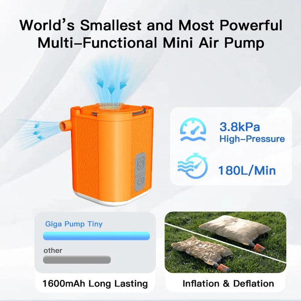 SearchFindOrder Orange 3-in-1 Mini Pump Portable Inflator