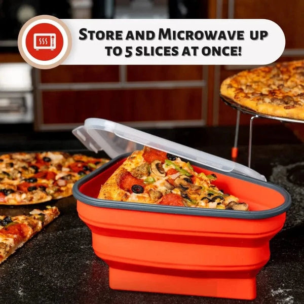 SearchFindOrder Orange Foldable Pizza Sandwich Box