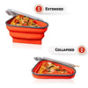 SearchFindOrder Orange Foldable Pizza Sandwich Box