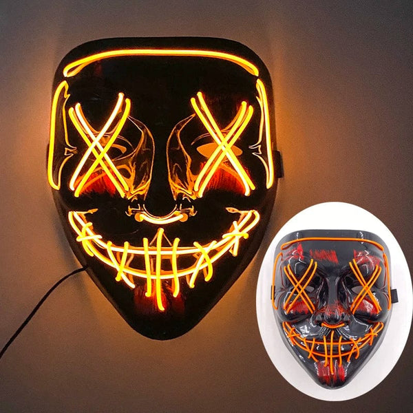 SearchFindOrder Orange LED Light-Up Halloween Mask