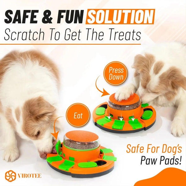 SearchFindOrder Orange Pet Puzzle Slow Feeder & Nail Polish Scraper