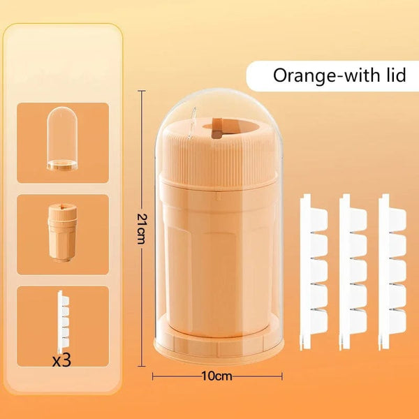 SearchFindOrder Orange-with lid Rotating Ice Cube Maker