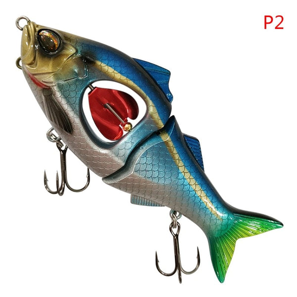 SearchFindOrder -P2 Propeller Glider Sinking Swimbait Fishing Lures - Metal Belly Blade Jerkbait Pesca
