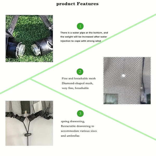 SearchFindOrder Patio Umbrella Mosquito Protector Net Cover