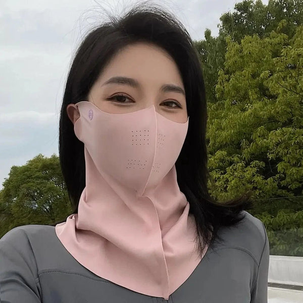 SearchFindOrder pink 2 Silk Sun Protection Mask