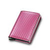 SearchFindOrder Pink A Men's and Women's Carbon Fiber RFID Wallets - Slim Trifold Design