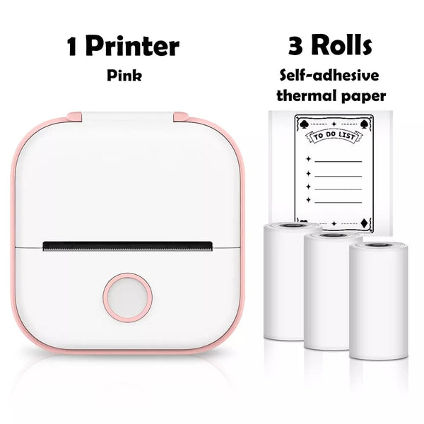 SearchFindOrder Pink B Portable Mini Wireless Thermal Pocket Printer