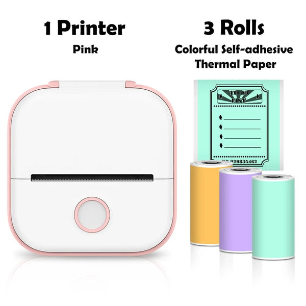 SearchFindOrder Pink C Portable Mini Wireless Thermal Pocket Printer