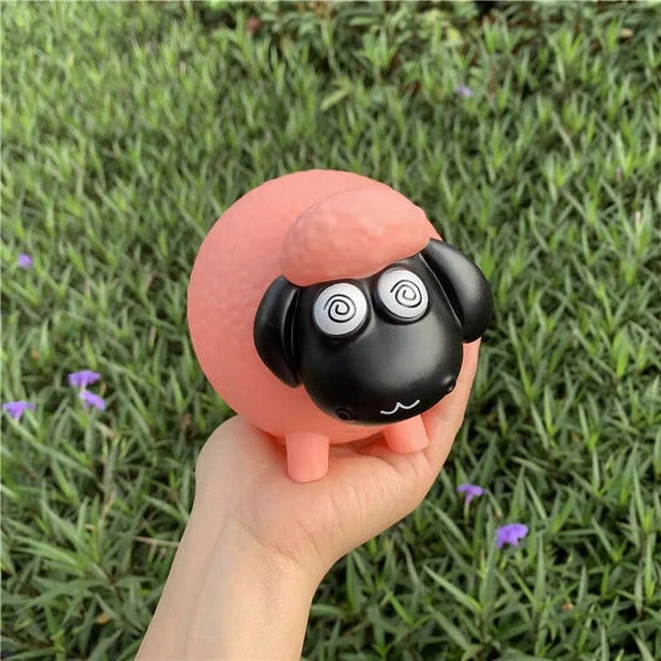 SearchFindOrder pink fat sheep / 300ml Sheep 3D Glass Mug Whimsical 300ml Animal Expression Cup for Kids