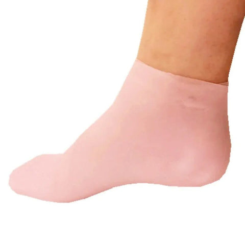 SearchFindOrder Pink-M 2pcs Soft Heel Comfort Gel Socks Cracked Heel Repair & Moisturizing Foot Care Kit