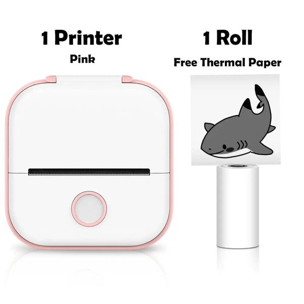 SearchFindOrder Pink Printer Portable Mini Wireless Thermal Pocket Printer