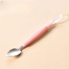 SearchFindOrder Pink Stainless Steel & Silicone Baby Puree Spoon