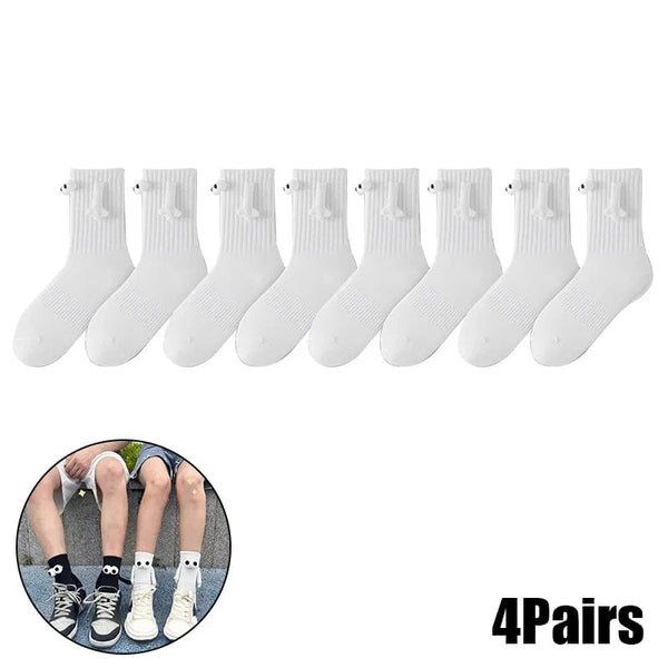 SearchFindOrder Playful Magnetic Gaze Harmony Socks Black & White Edition