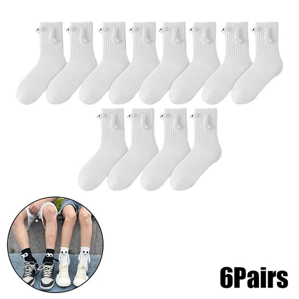 SearchFindOrder Playful Magnetic Gaze Harmony Socks Black & White Edition