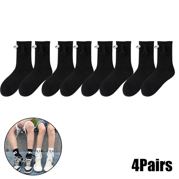 SearchFindOrder Playful Magnetic Gaze Harmony Socks Black & White Edition