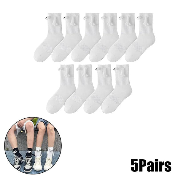 SearchFindOrder Playful Magnetic Gaze Harmony Socks Black & White Edition