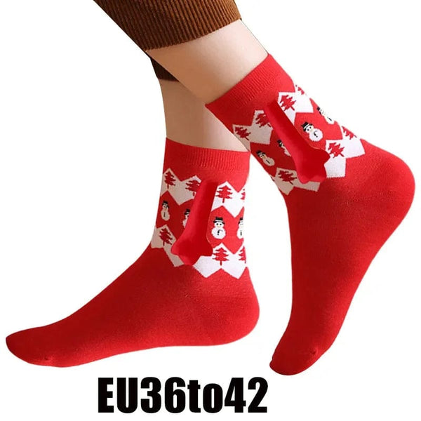 SearchFindOrder Playful Magnetic Gaze Harmony Socks Black & White Edition