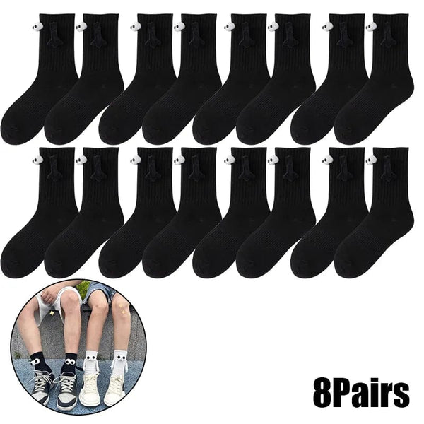 SearchFindOrder Playful Magnetic Gaze Harmony Socks Black & White Edition