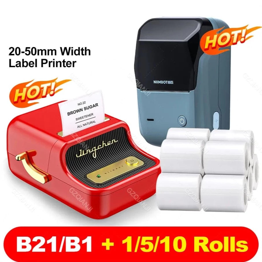 Label Maker Wireless Thermal Label Printer, Inkless with Tape, for Hom