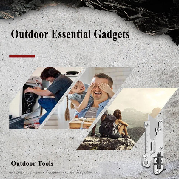 SearchFindOrder Pocket Slice Multi-Tool Compact EDC Utility Knife for Camping and Stationery