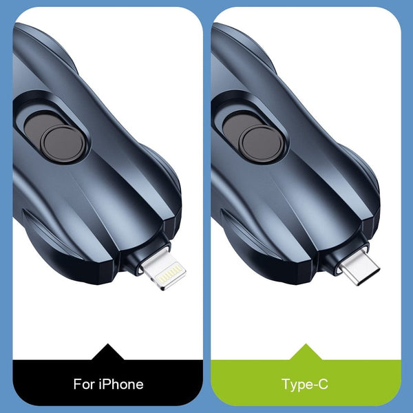 SearchFindOrder Portable 1500mAh Compact Power Bank Keychain Charger for iPhone & Samsung