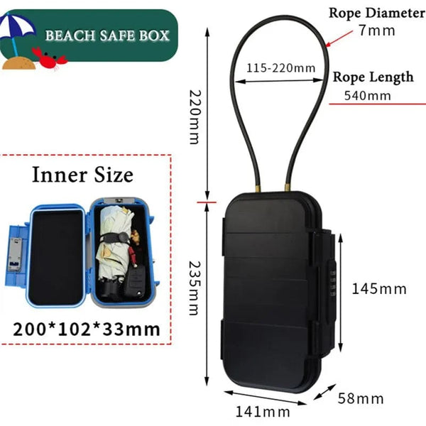SearchFindOrder Portable Beach Safe Lock Box