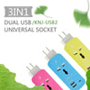 SearchFindOrder Portable Universal Sockets with USB Charger Outlet US/EU/UK