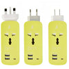 SearchFindOrder Portable Universal Sockets with USB Charger Outlet US/EU/UK