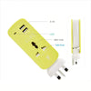 SearchFindOrder Portable Universal Sockets with USB Charger Outlet US/EU/UK