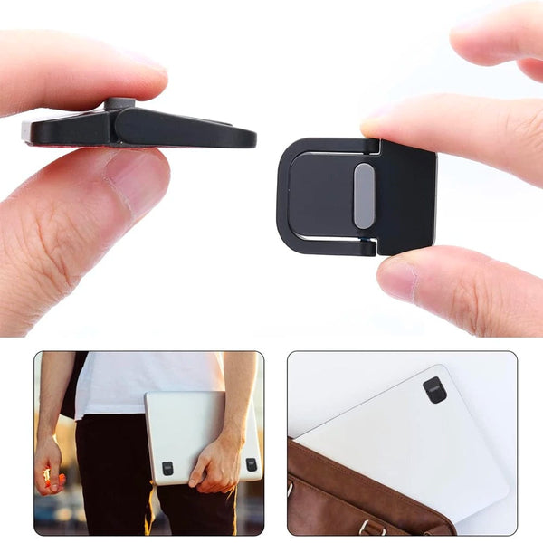 SearchFindOrder Portable Zinc Alloy Laptop Elevation Stand, Mini Self-Adhesive Invisible Computer Keyboard Feet for Desk, Compatible with MacBook