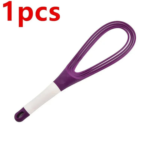 SearchFindOrder purple-1pcs Flexible Silicone Twist and Fold Whisk