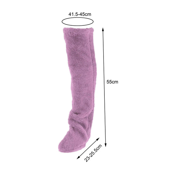 SearchFindOrder Purple / One Size Fuzzy High Over Knee Socks