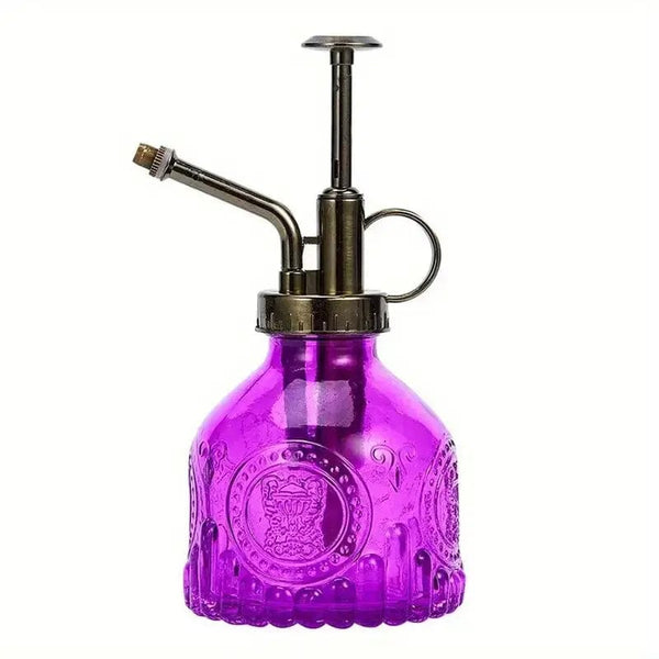 SearchFindOrder Purple Vintage Bronze Top Glass Plant Mister