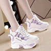 SearchFindOrder Q-21 Purple / 34 Dynamic Mesh Urban Women's Sneakers with Platform Wedge Heels