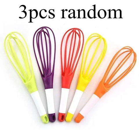 SearchFindOrder random-3pcs Flexible Silicone Twist and Fold Whisk