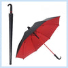 SearchFindOrder Red Heavy-Duty Curved Handle Umbrella