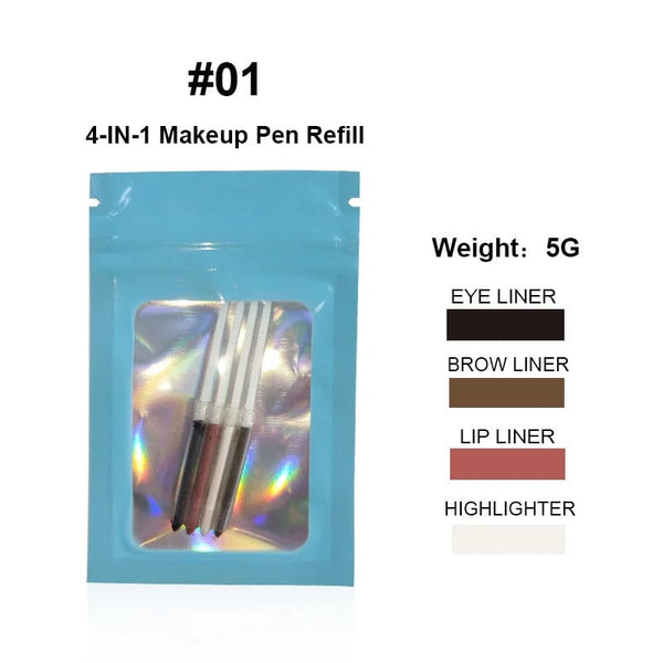 SearchFindOrder Replacement refill-1 Versa Glam 4-in-1 Precision Beauty Pen Waterproof Brow Sculptor, Longwear Eyeliner, and Lipliner for Effortless All-Day Glam