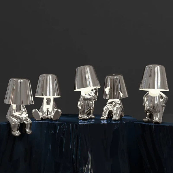 SearchFindOrder Resin LED Table Lamp Cartoon Thinker Design