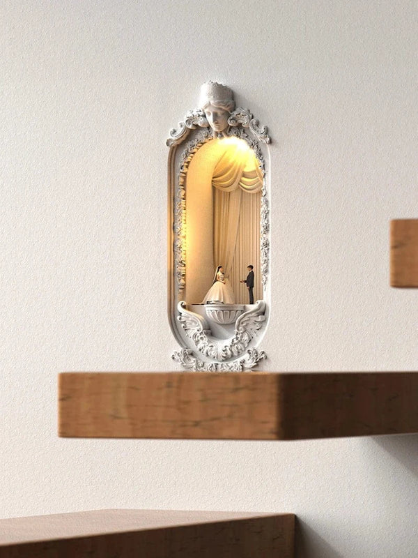 SearchFindOrder Rose Flower Corner-Embedded Wall Lamp