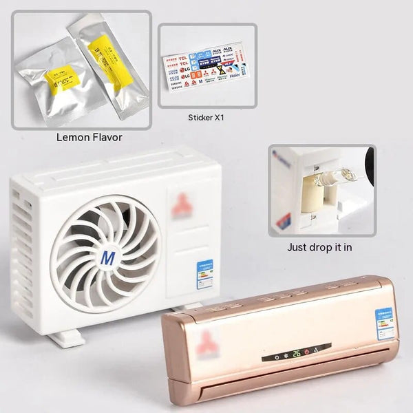SearchFindOrder Rose gold Lemon Solar-Powered Aroma Enhancer & Decorative Mini Air Conditioner