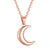 SearchFindOrder Rose Gold Moon Necklace