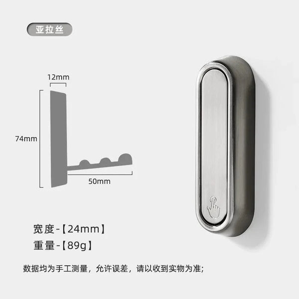 SearchFindOrder Silver-A Hidden Stainless Steel Folding Wall Hook