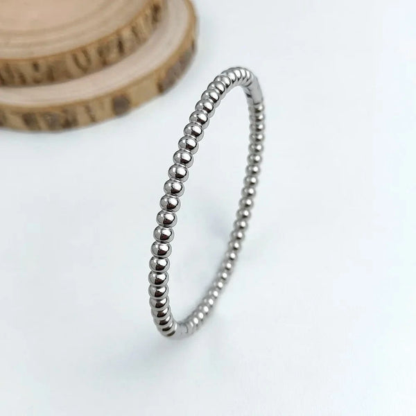 SearchFindOrder Silver Beaded Bracelet