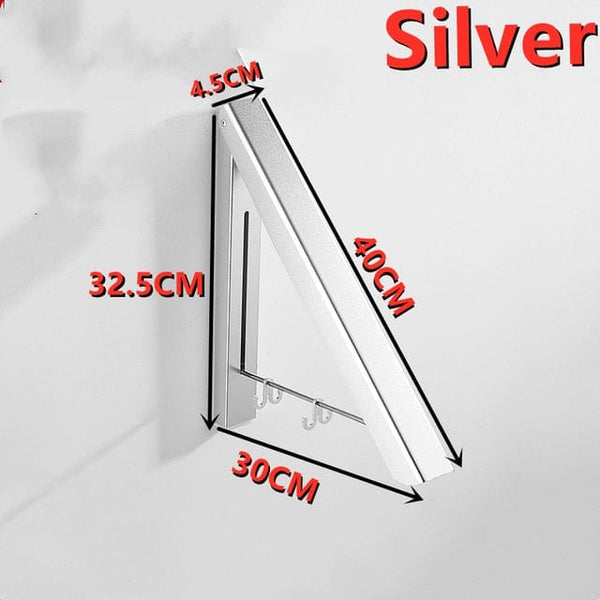 SearchFindOrder Silver / China / 1 Aluminum Retractable Clothes Hanger