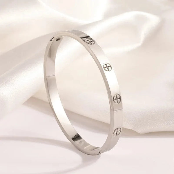 SearchFindOrder Silver color European Cross Pattern Bracelet