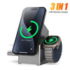 SearchFindOrder silver gray 3-in-1 Magnetic Wireless Fast Charger