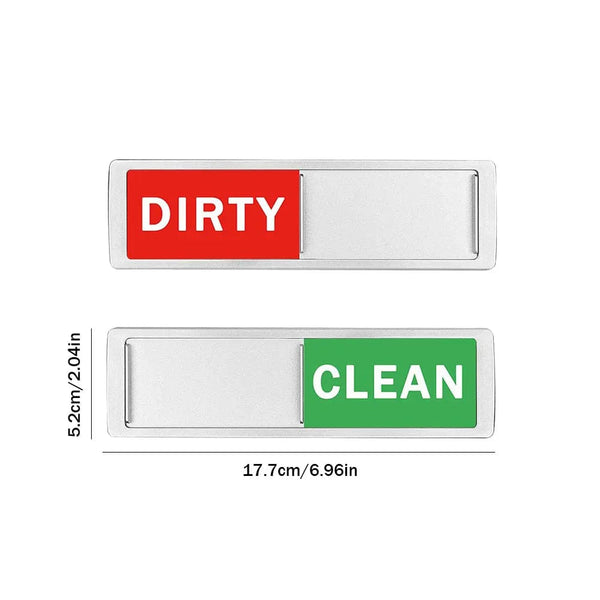 SearchFindOrder Silver Red and Green Magnetic Dishwasher Indicator Sticker