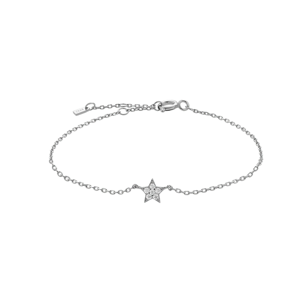 SearchFindOrder Silver Star Linked Bracelet
